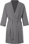 Four‑Season Knee‑Length Cotton Fiber Bathrobe