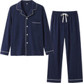 Viscose‑Elastane Four‑Way‑Stretch Long‑Sleeve Pajama Set