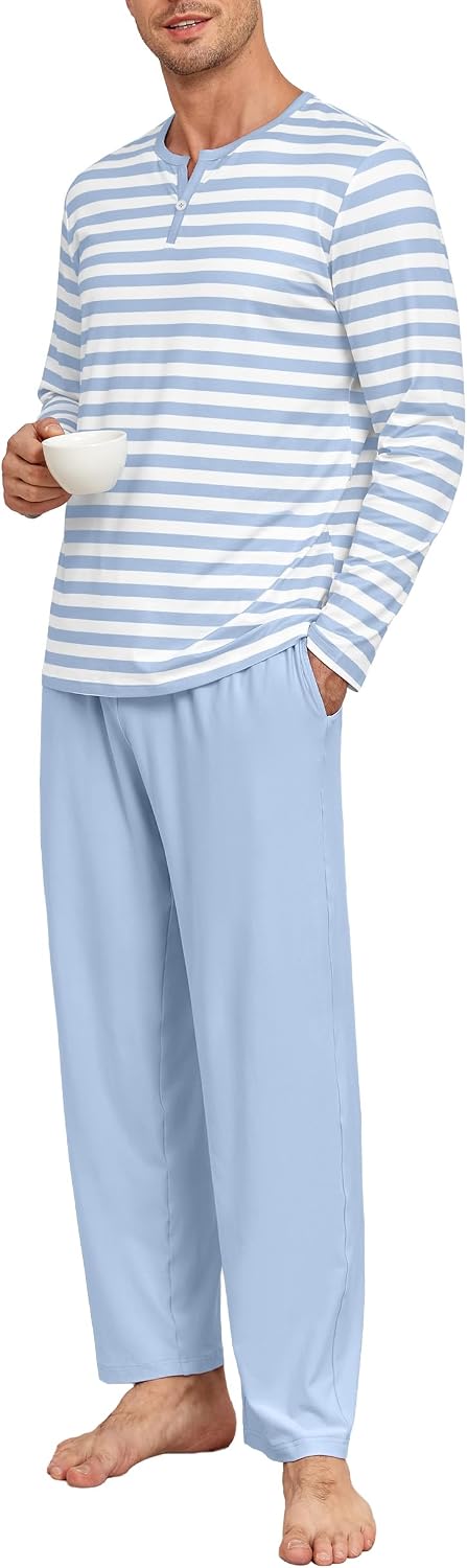 Plaid‑Pattern Button‑Front Long‑Sleeve Pajama Set