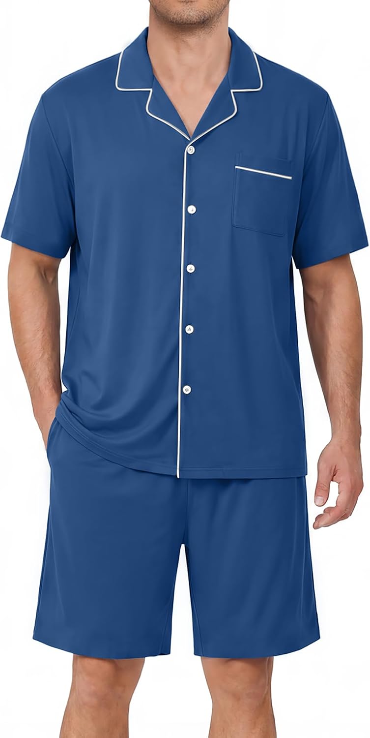 Cool‑Feeling Stretch Knit Short Pajama Set