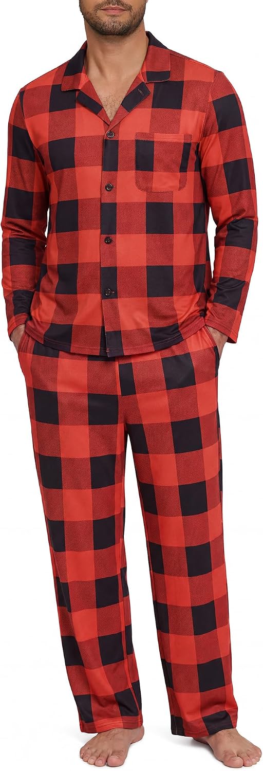 Minimalist Crew‑Neck Knit Full‑Length Pajama Set