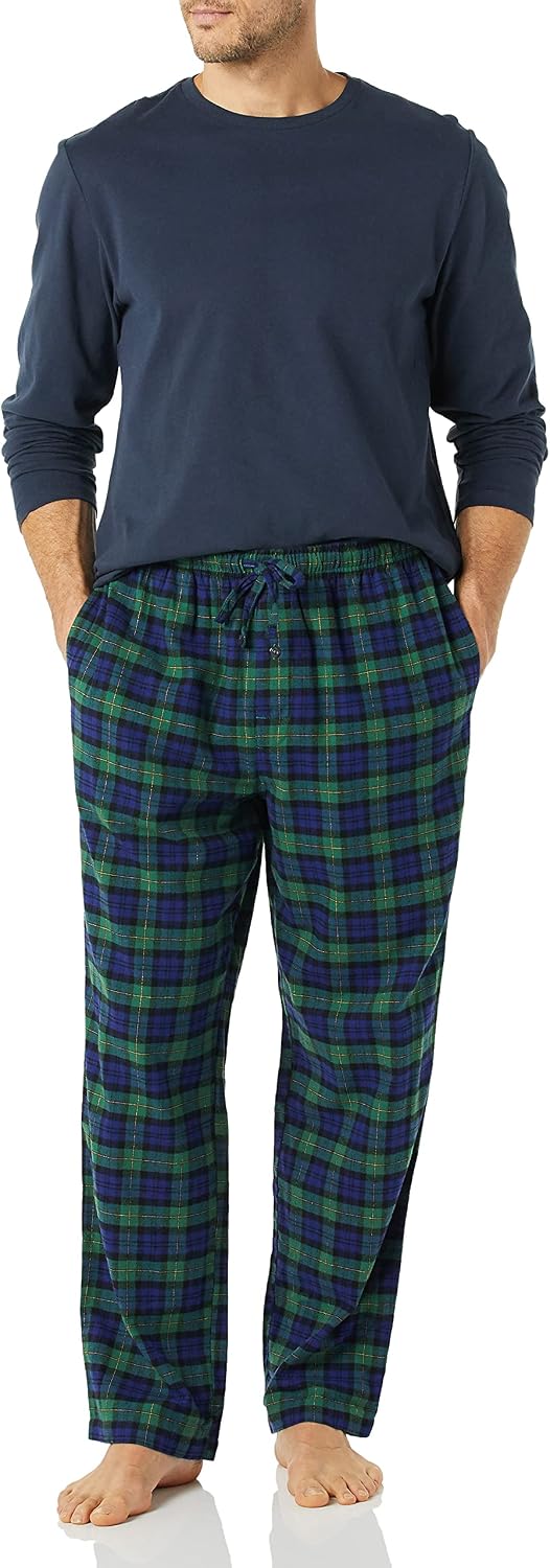 Brushed Cotton Flannel Long‑Sleeve Leisure Pajama Set