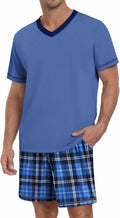 Decorative‑Cuff Stretch Short‑Sleeve Pajama Set