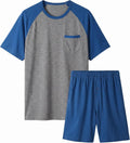Bamboo‑Viscose Contrast‑Detail Short‑Sleeve Pajama Set