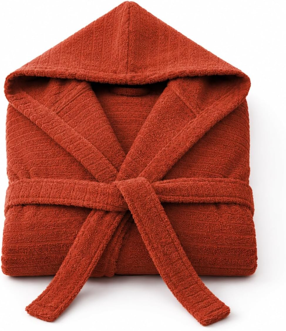 Quick‑Dry Hooded Unisex Cotton‑Blend Bathrobe