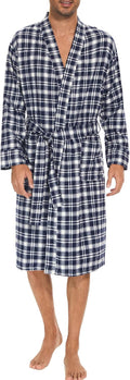 Double Brushed Cotton Flannel Kimono Bathrobe