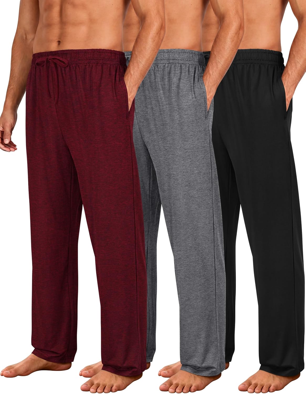 Stretch‑Fabric Multi‑Pack Men's Lounge Pants