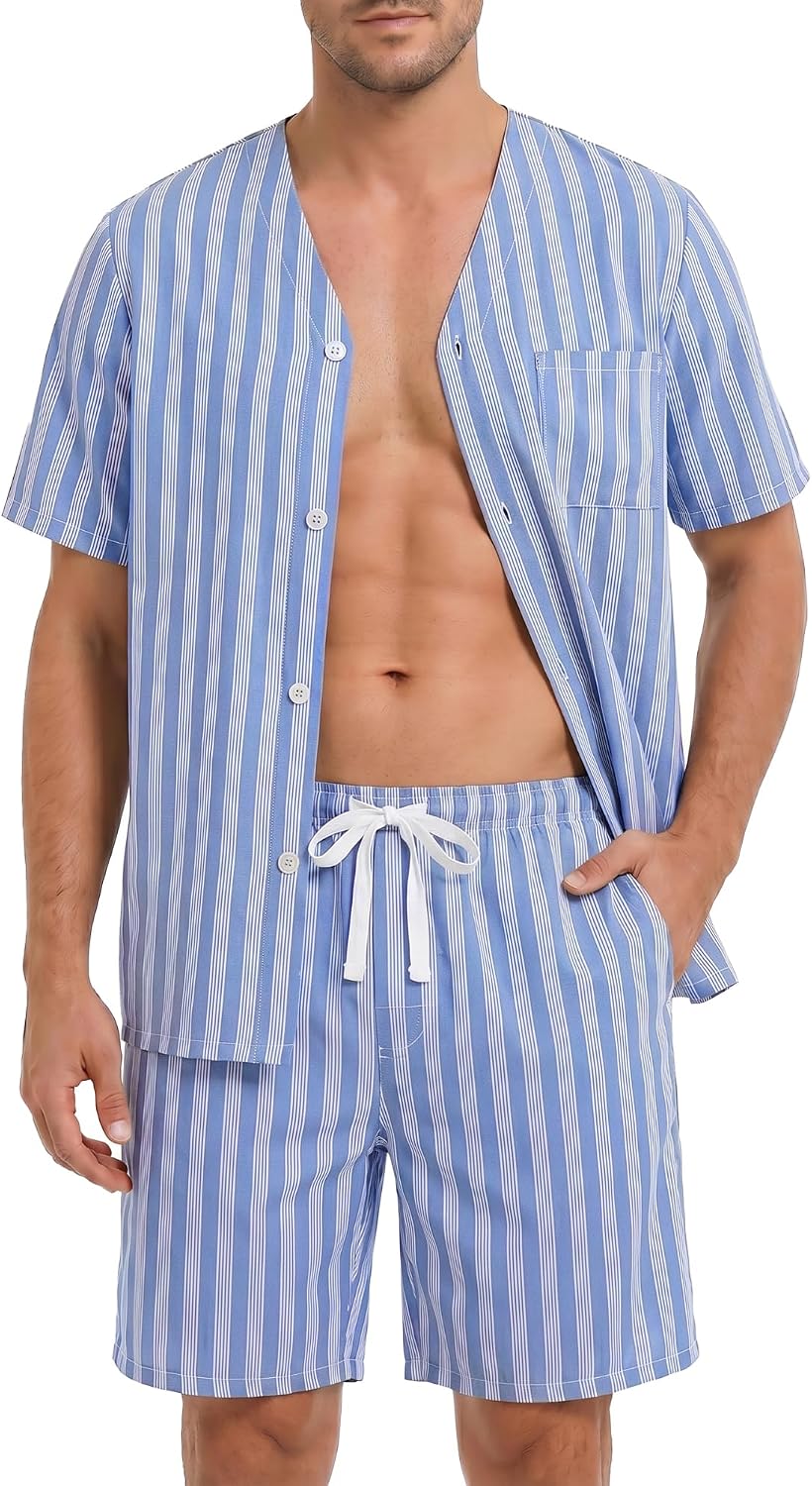 Bamboo‑Viscose Short‑Sleeve Home Pajama Set